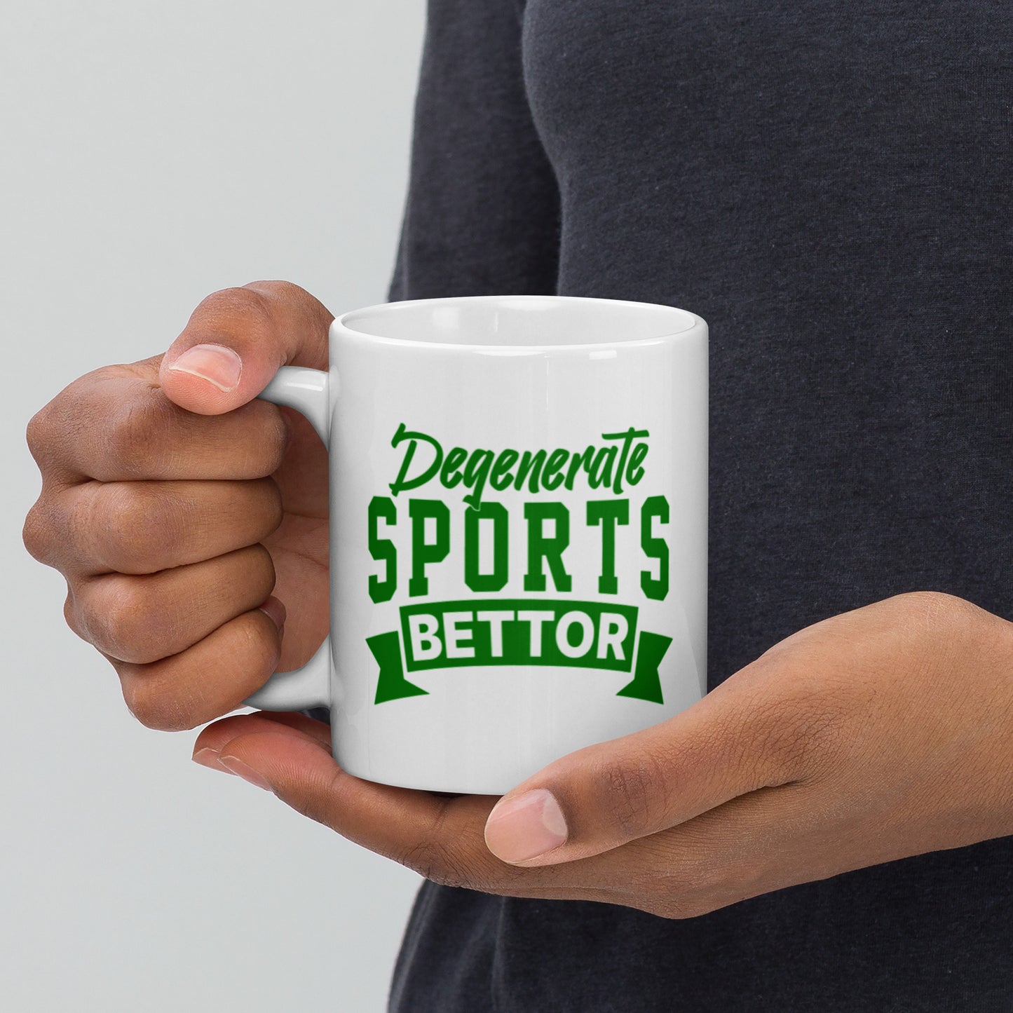 Degenerate Sports Bettor White Mug